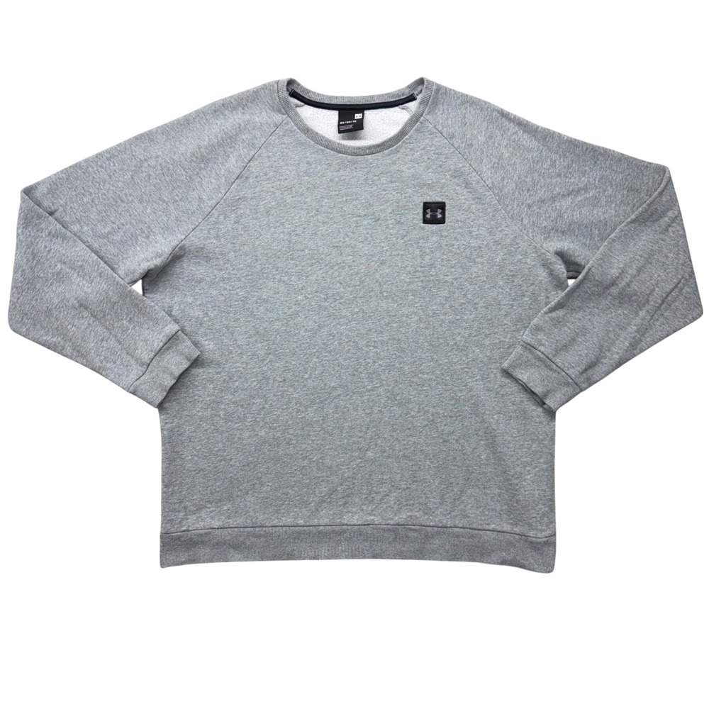 Under Armour Mens Rival Fleece‎ Sweatshirt Gray Crewneck XL 1320738 Pullover